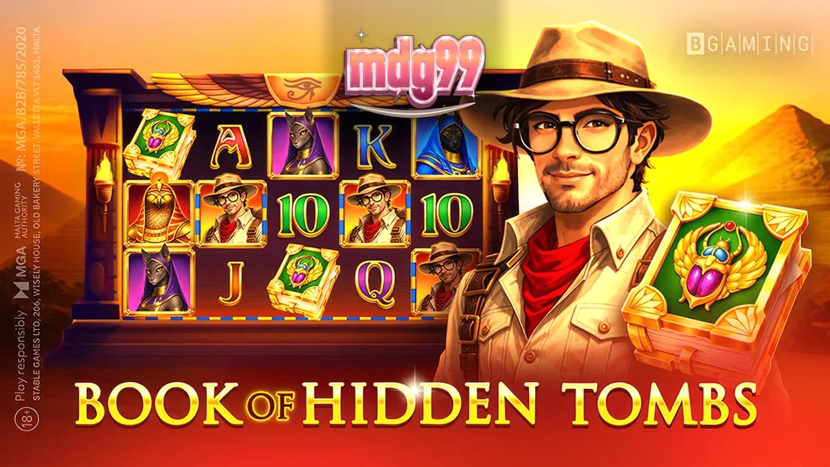 Tampilan visual slot Book of Hidden Tombs dengan tema Mesir Kuno.